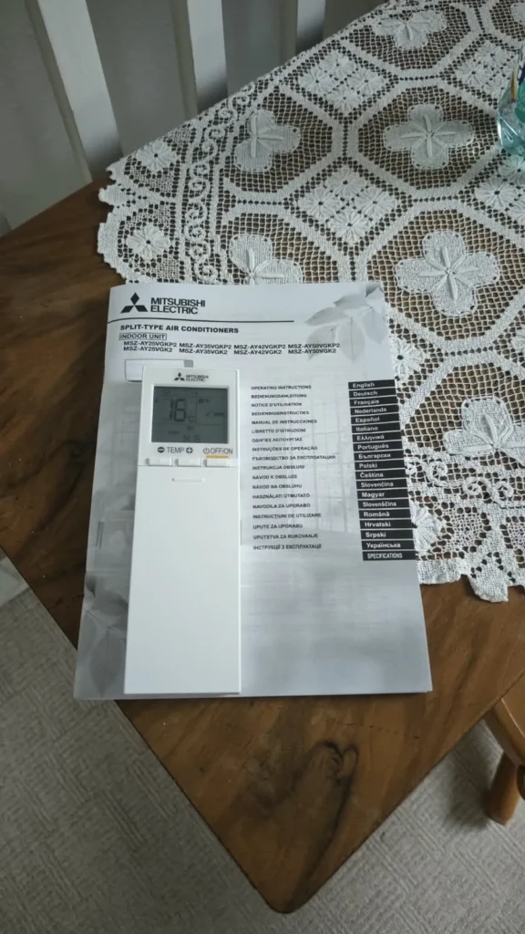 Montáž klimatizace Mitsubishi Electric AY25 v rodinném domě v Zaječicích